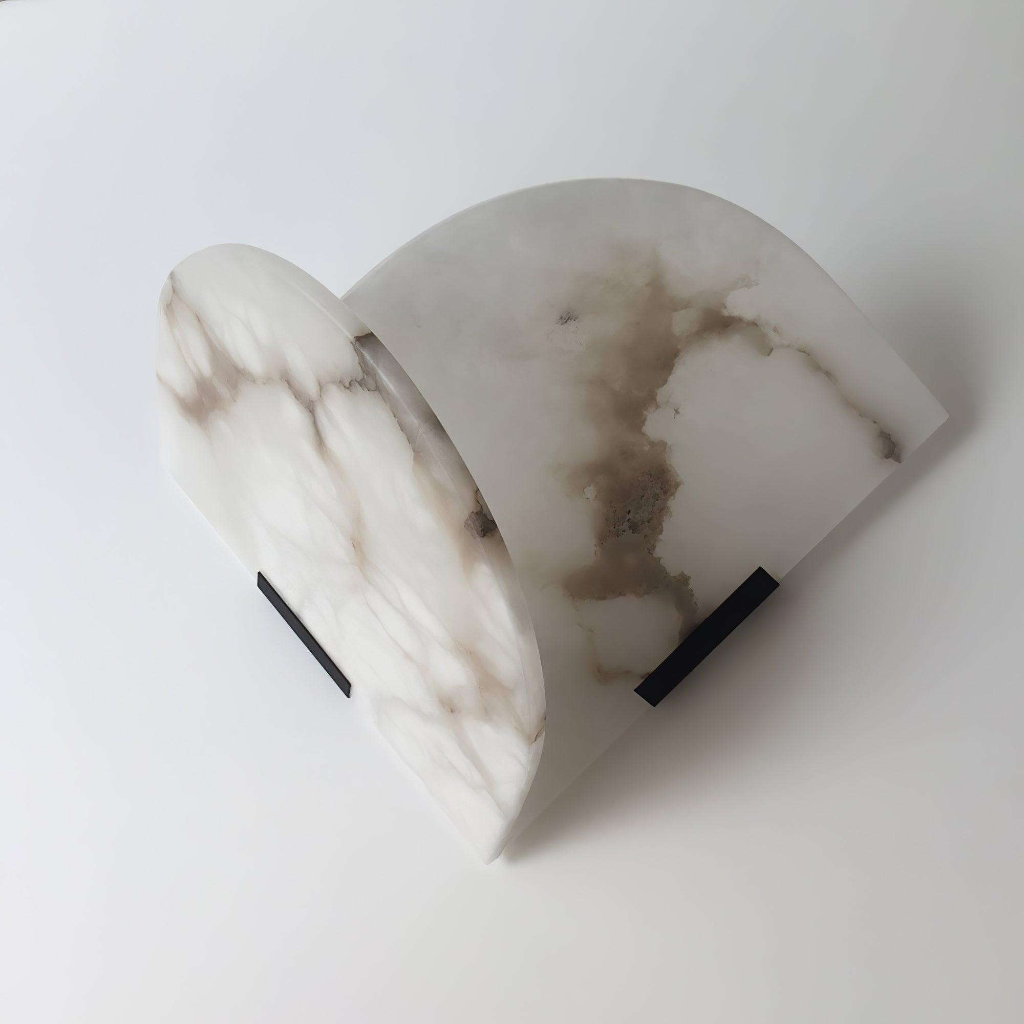 Modern Fly Gaby Alabaster Wall Sconce Set of 2 Elegant LED Indoor Lighting Fixtures