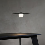 Modern Flying Saucer Glass Pendant Light LED Ceiling Hanging Fixture for Dining Room