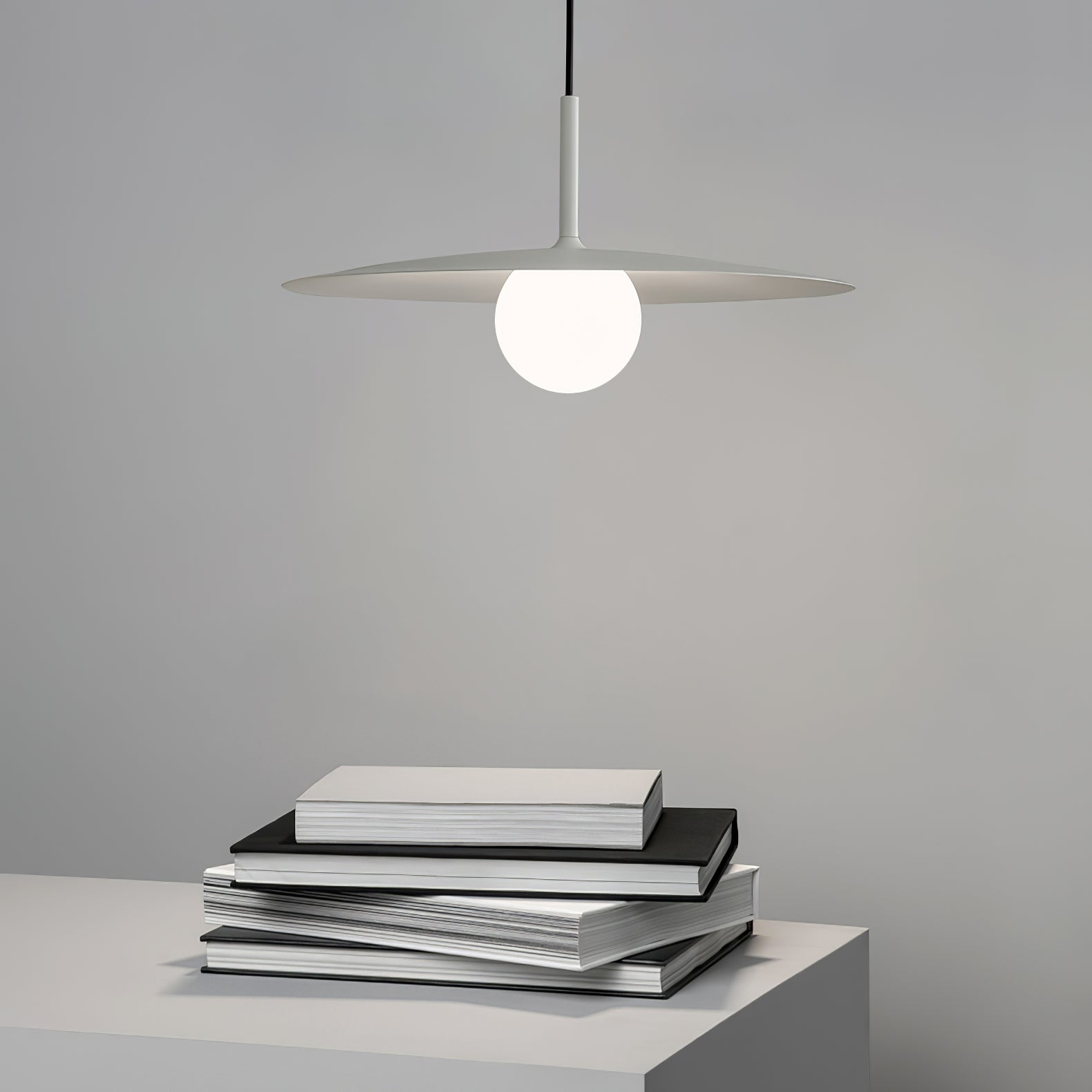 Modern Flying Saucer Glass Pendant Light LED Ceiling Hanging Fixture for Dining Room