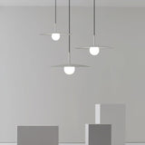 Modern Flying Saucer Glass Pendant Light LED Ceiling Hanging Fixture for Dining Room