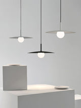 Modern Flying Saucer Glass Pendant Light LED Ceiling Hanging Fixture for Dining Room