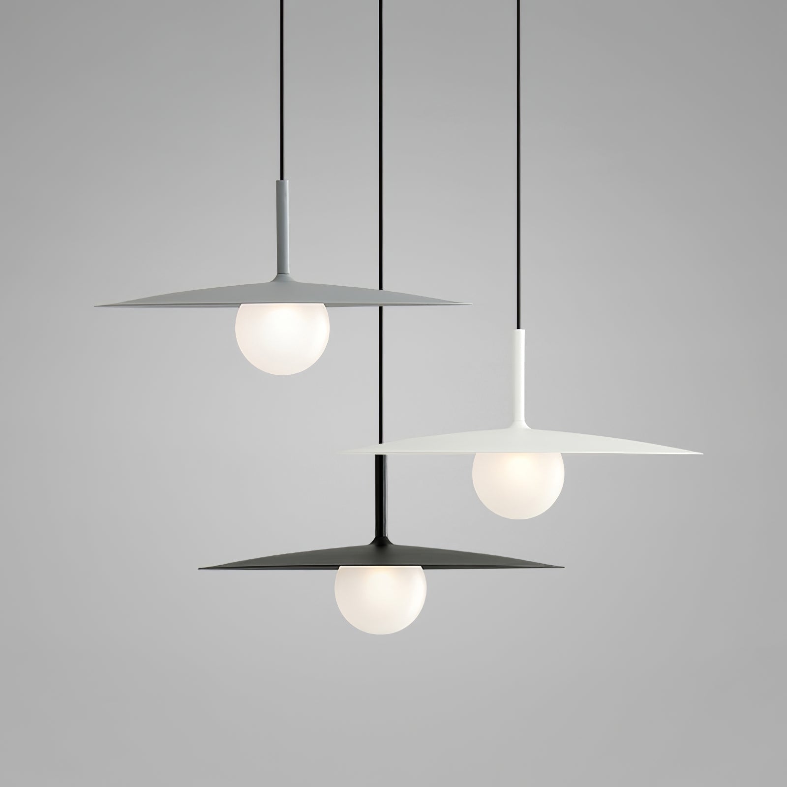 Modern Flying Saucer Glass Pendant Light LED Ceiling Hanging Fixture for Dining Room