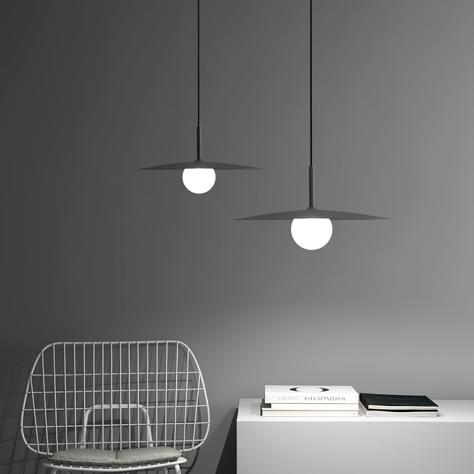 Modern Flying Saucer Glass Pendant Light LED Ceiling Hanging Fixture for Dining Room