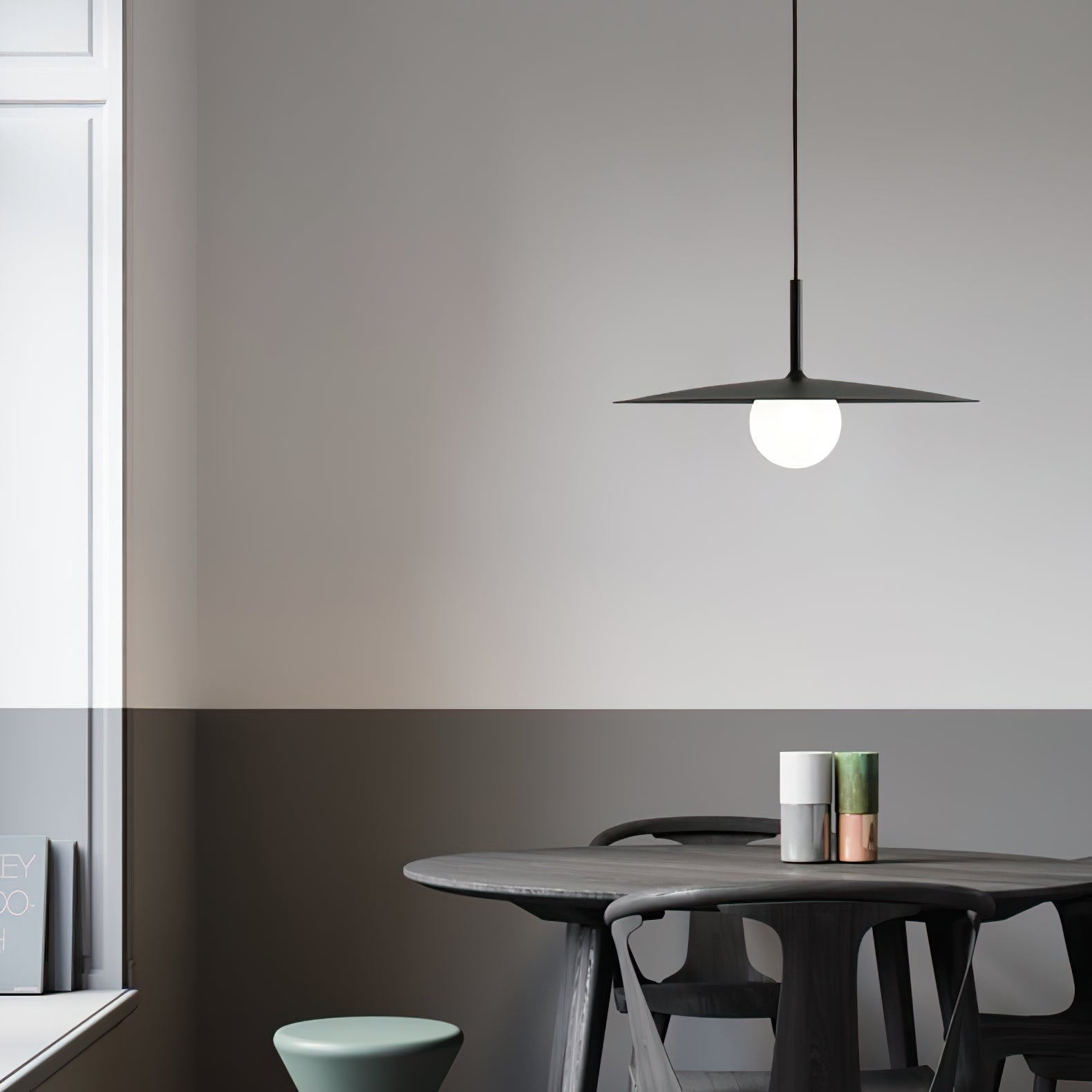 Modern Flying Saucer Glass Pendant Light LED Ceiling Hanging Fixture for Dining Room