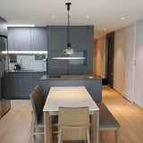 Modern Flying Saucer Pendant Light with PMMA Diffuser and Chrome Reflector