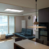 Modern Flying Saucer Pendant Light with PMMA Diffuser and Chrome Reflector