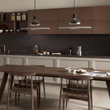 Modern Flying Saucer Pendant Light with PMMA Diffuser and Chrome Reflector