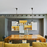 Modern Flying Saucer Pendant Light with PMMA Diffuser and Chrome Reflector