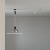 Modern Flying Saucer Pendant Light with PMMA Diffuser and Chrome Reflector