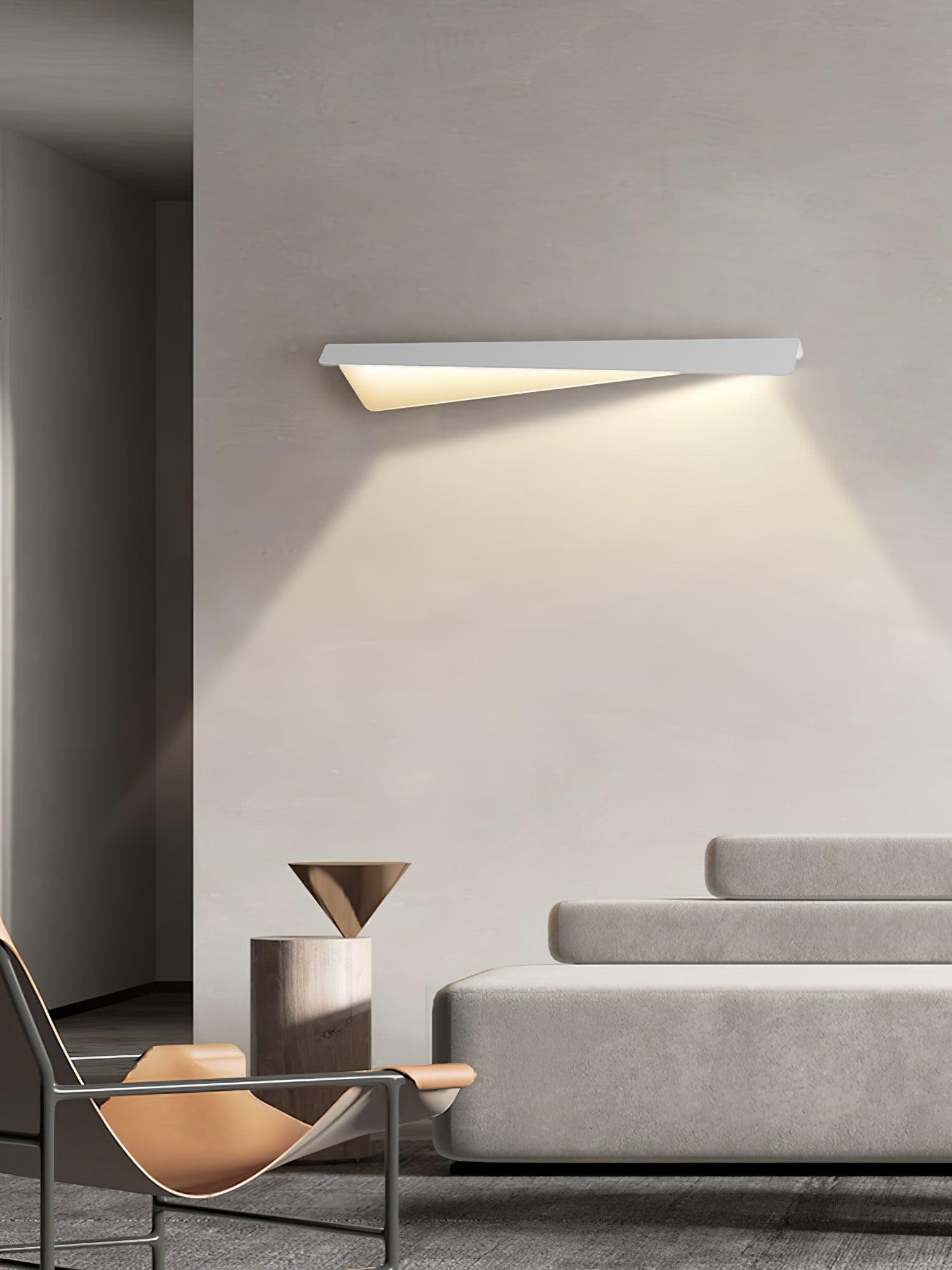 Modern Folding Line LED Wall Sconce Minimalist Linear White Aluminum Light