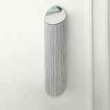 Modern Fringed Metal Wall Sconce Pair Gold and Chrome Indoor Lighting for Living Room
