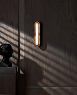 Modern Frosted Glass Capsule LED Wall Sconce and Ceiling Light Set of 2 in Metal Finish