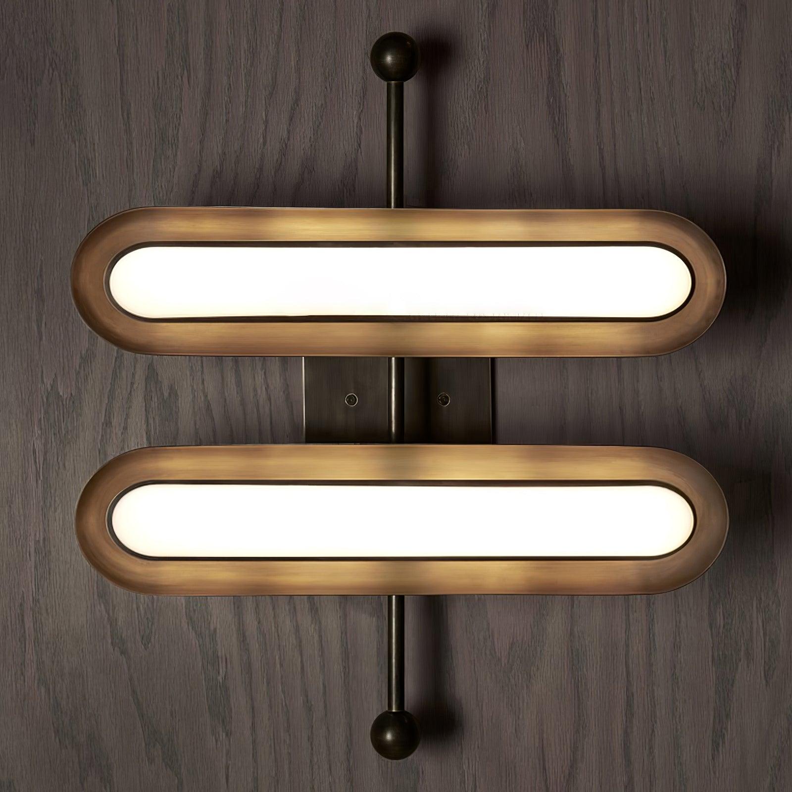 Modern Frosted Glass Capsule LED Wall Sconce and Ceiling Light Set of 2 in Metal Finish