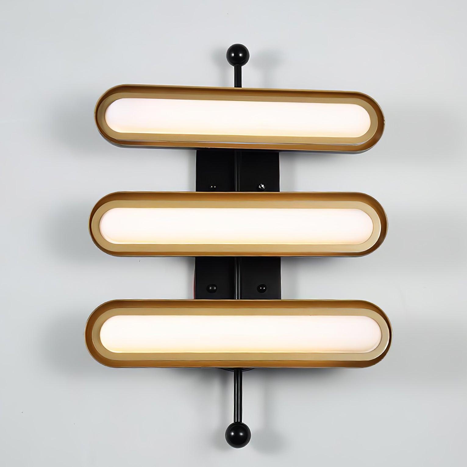 Modern Frosted Glass Capsule LED Wall Sconce and Ceiling Light Set of 2 in Metal Finish