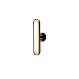 Modern Frosted Glass Capsule LED Wall Sconce and Ceiling Light Set of 2 in Metal Finish