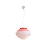 Modern Frosted Glass Cloud Pendant Lamp with Gradient Red Blue Yellow Accent