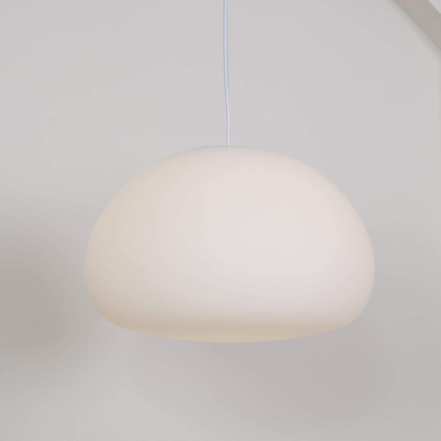 Modern Frosted Glass Drop Pendant Light Contemporary White Ceiling Hanging Fixture