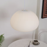 Modern Frosted Glass Drop Pendant Light Contemporary White Ceiling Hanging Fixture