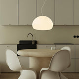Modern Frosted Glass Drop Pendant Light Contemporary White Ceiling Hanging Fixture
