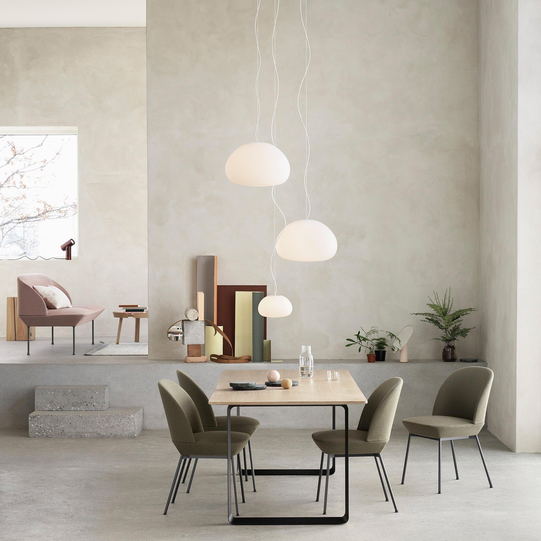 Modern Frosted Glass Drop Pendant Light Contemporary White Ceiling Hanging Fixture