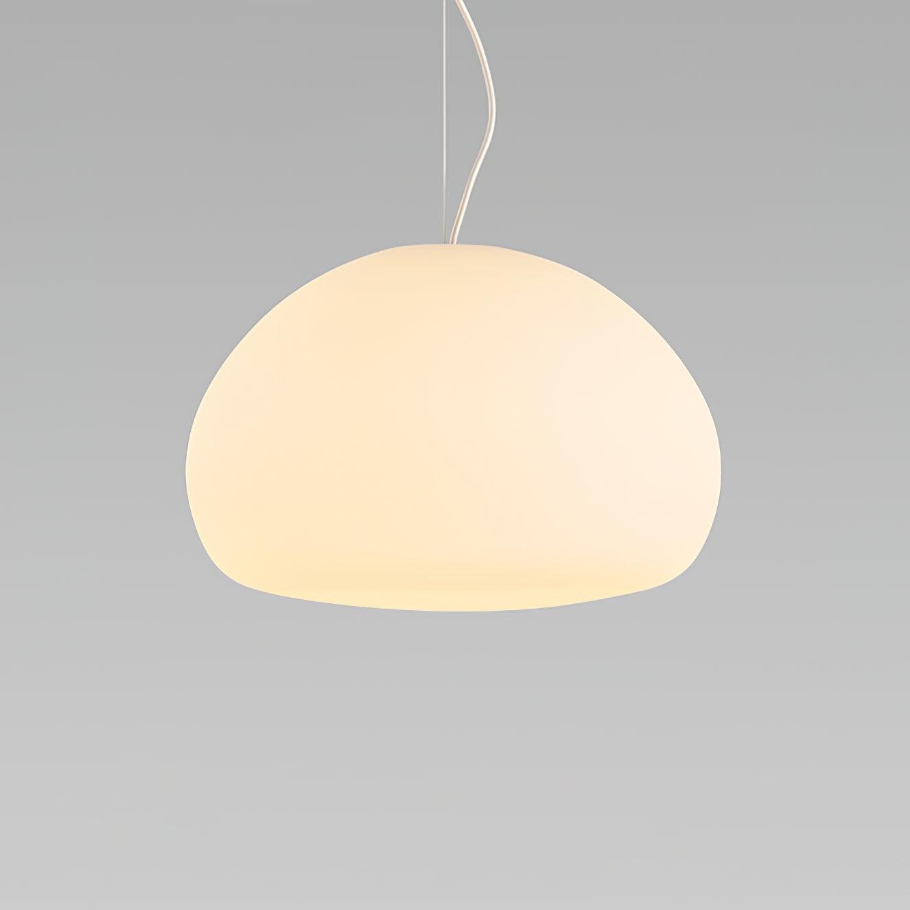 Modern Frosted Glass Drop Pendant Light Contemporary White Ceiling Hanging Fixture