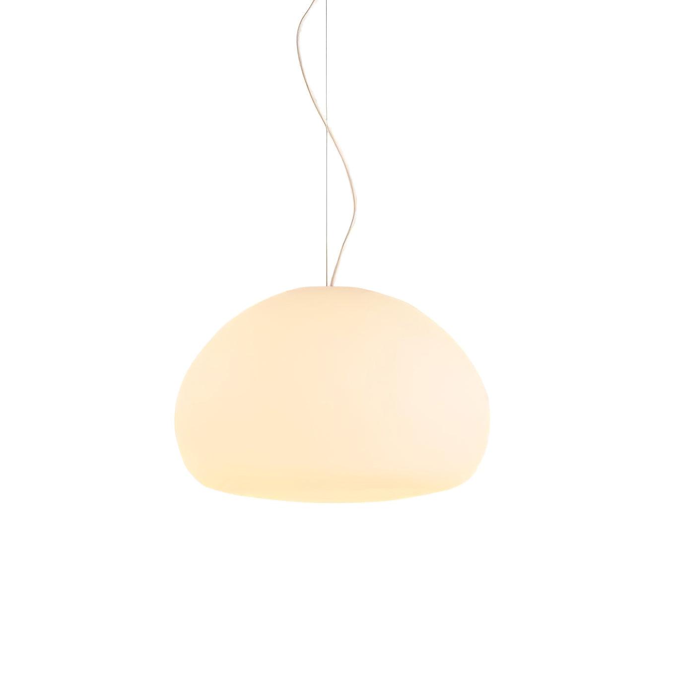 Modern Frosted Glass Drop Pendant Light Contemporary White Ceiling Hanging Fixture