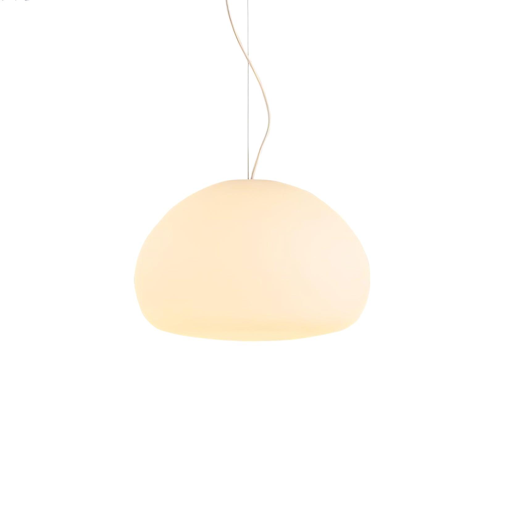 Modern Frosted Glass Drop Pendant Light Contemporary White Ceiling Hanging Fixture