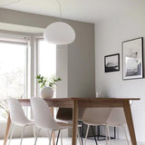 Modern Frosted Glass Drop Pendant Light Contemporary White Ceiling Hanging Fixture