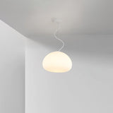 Modern Frosted Glass Drop Pendant Light Contemporary White Ceiling Hanging Fixture