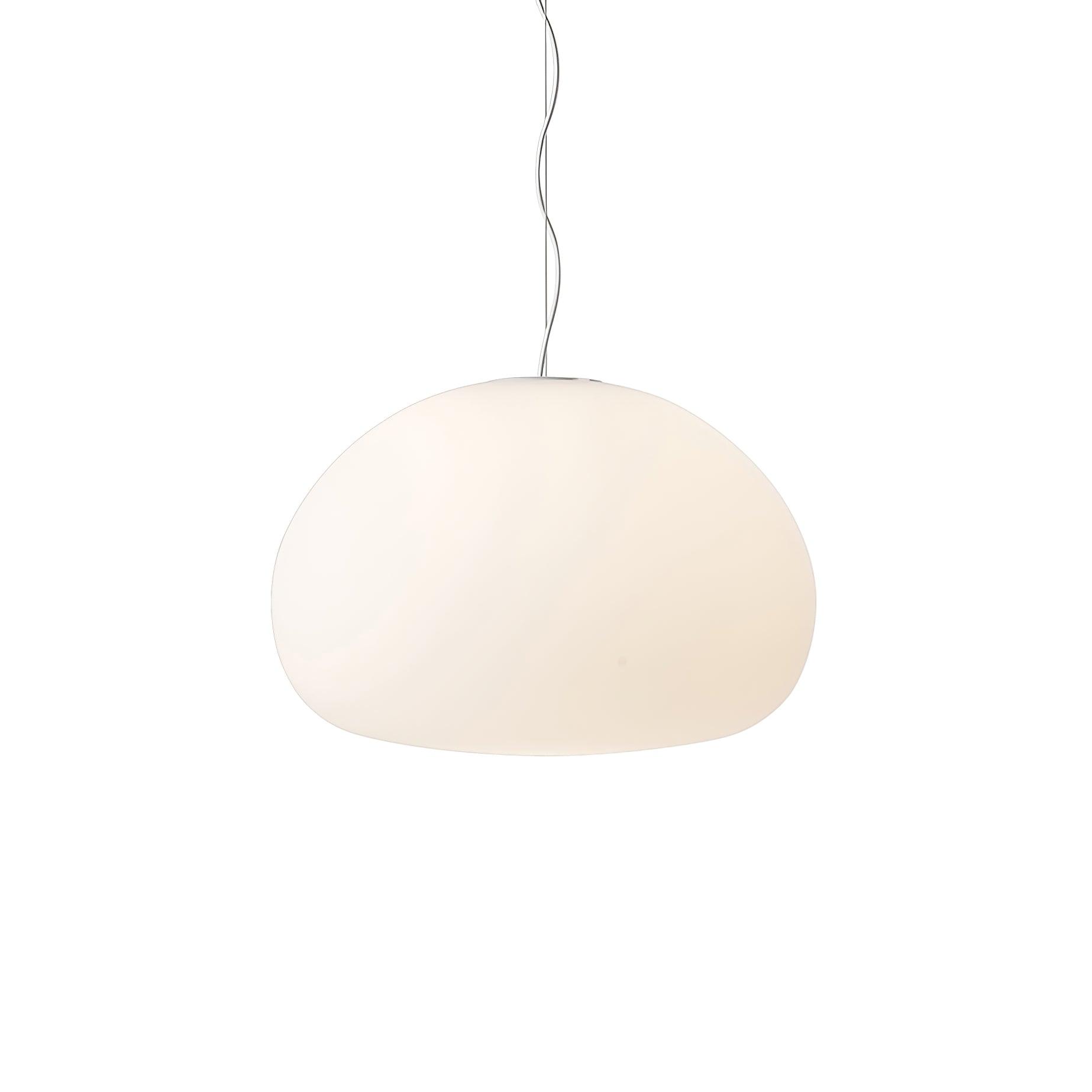 Modern Frosted Glass Drop Pendant Light Contemporary White Ceiling Hanging Fixture