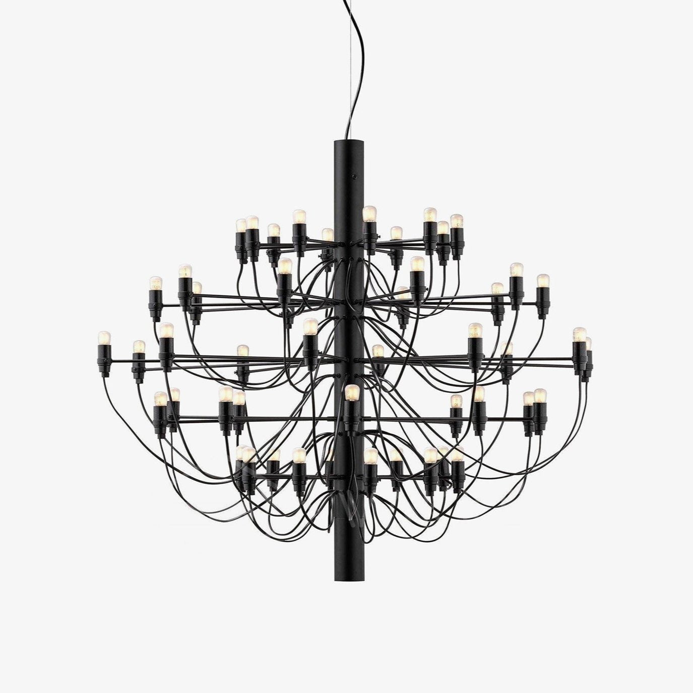 Modern Fruit Drop Chandelier Suspension Light Multi Bulb Mirror Polish Steel Ceiling Lamp for Living Room Dining
