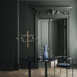 Modern Fruit Drop Chandelier Suspension Light Multi Bulb Mirror Polish Steel Ceiling Lamp for Living Room Dining