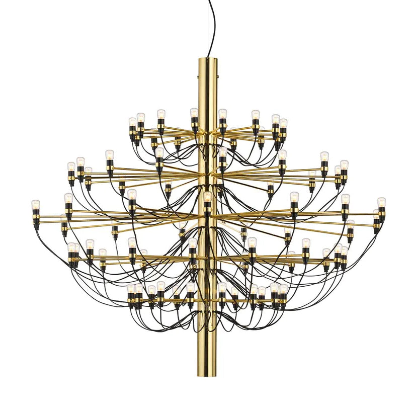 Modern Fruit Drop Chandelier Suspension Light Multi Bulb Mirror Polish Steel Ceiling Lamp for Living Room Dining