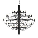 Modern Fruit Drop Chandelier Suspension Light Multi Bulb Mirror Polish Steel Ceiling Lamp for Living Room Dining
