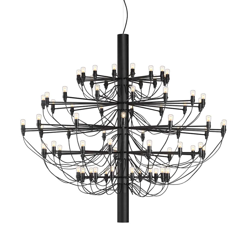 Modern Fruit Drop Chandelier Suspension Light Multi Bulb Mirror Polish Steel Ceiling Lamp for Living Room Dining