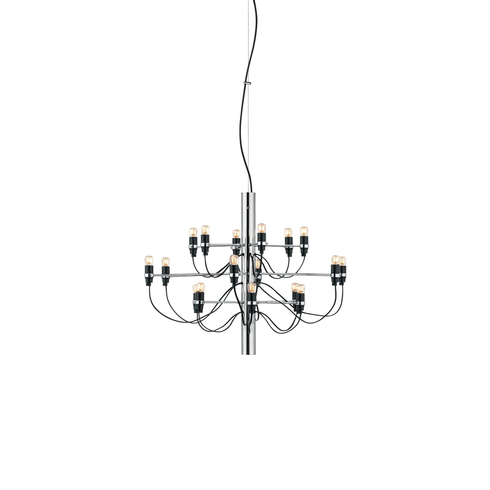 Modern Fruit Drop Chandelier Suspension Light Multi Bulb Mirror Polish Steel Ceiling Lamp for Living Room Dining