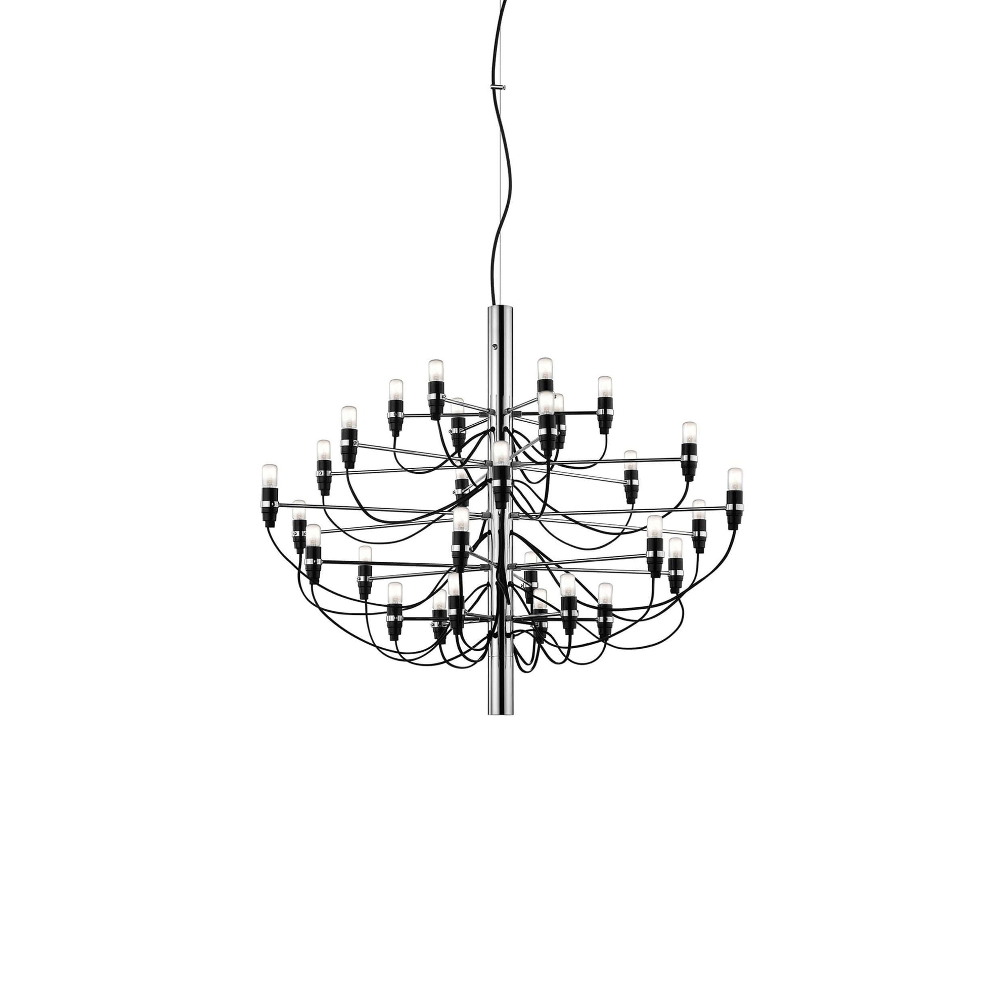 Modern Fruit Drop Chandelier Suspension Light Multi Bulb Mirror Polish Steel Ceiling Lamp for Living Room Dining