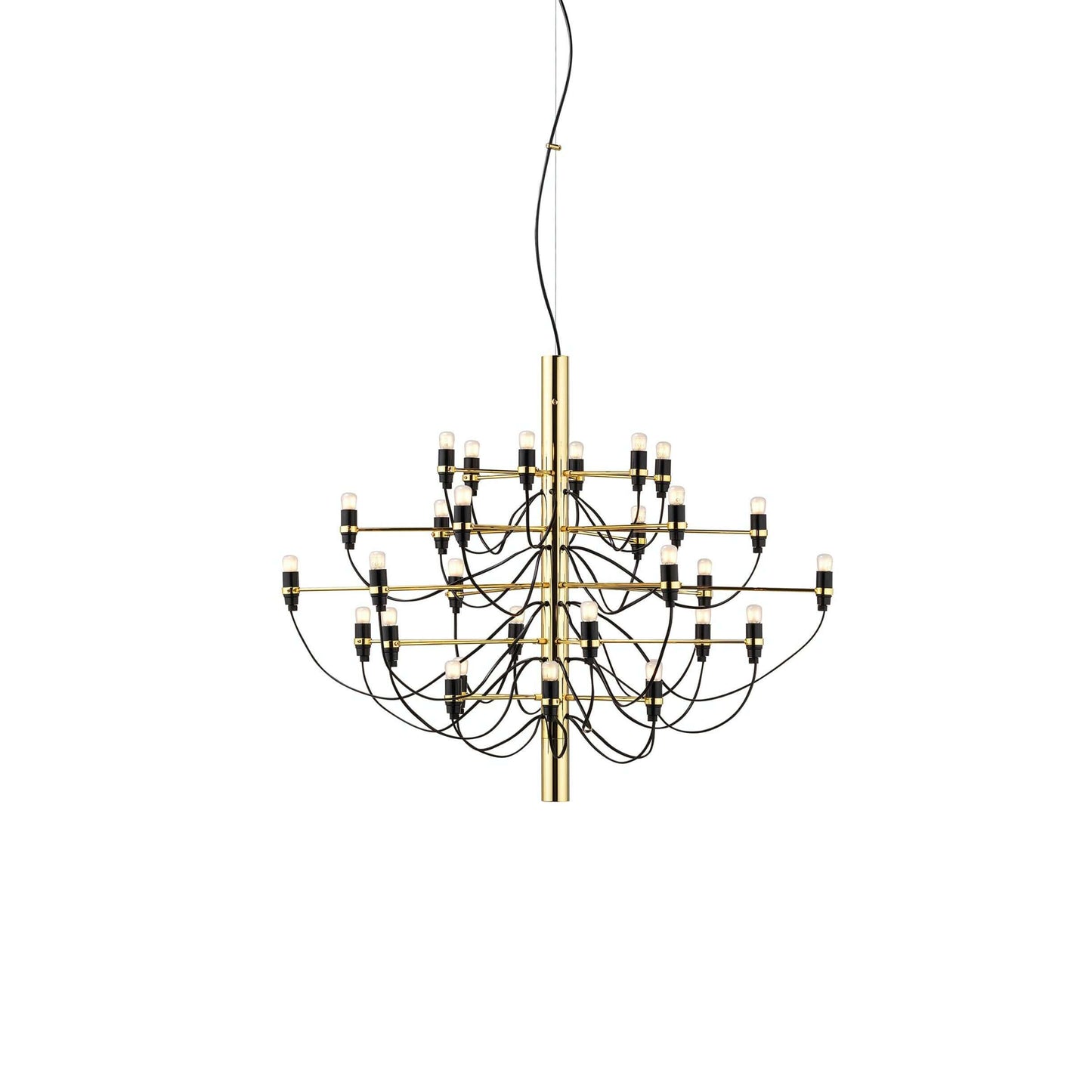 Modern Fruit Drop Chandelier Suspension Light Multi Bulb Mirror Polish Steel Ceiling Lamp for Living Room Dining