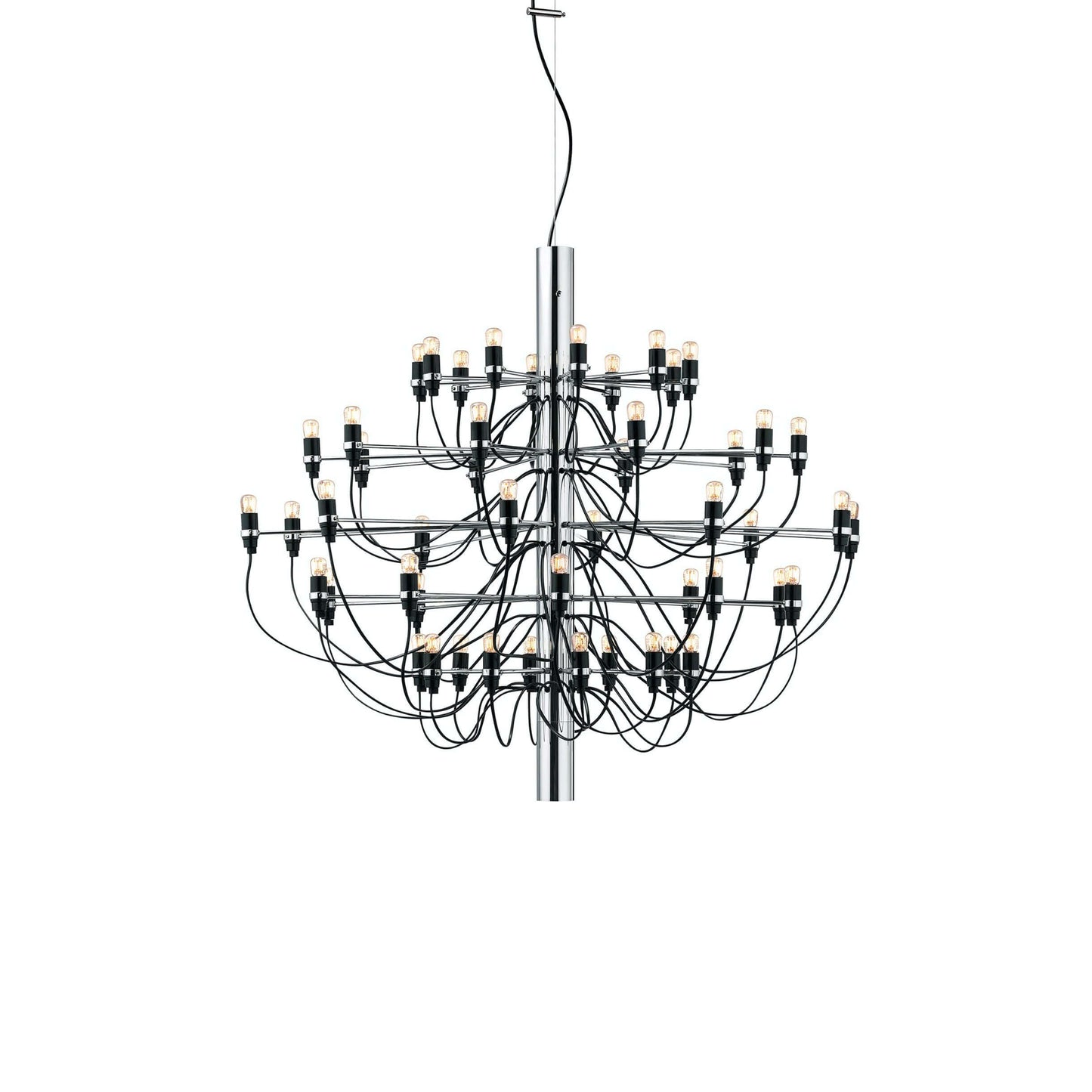 Modern Fruit Drop Chandelier Suspension Light Multi Bulb Mirror Polish Steel Ceiling Lamp for Living Room Dining