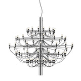Modern Fruit Drop Chandelier Suspension Light Multi Bulb Mirror Polish Steel Ceiling Lamp for Living Room Dining