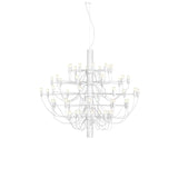 Modern Fruit Drop Chandelier Suspension Light Multi Bulb Mirror Polish Steel Ceiling Lamp for Living Room Dining