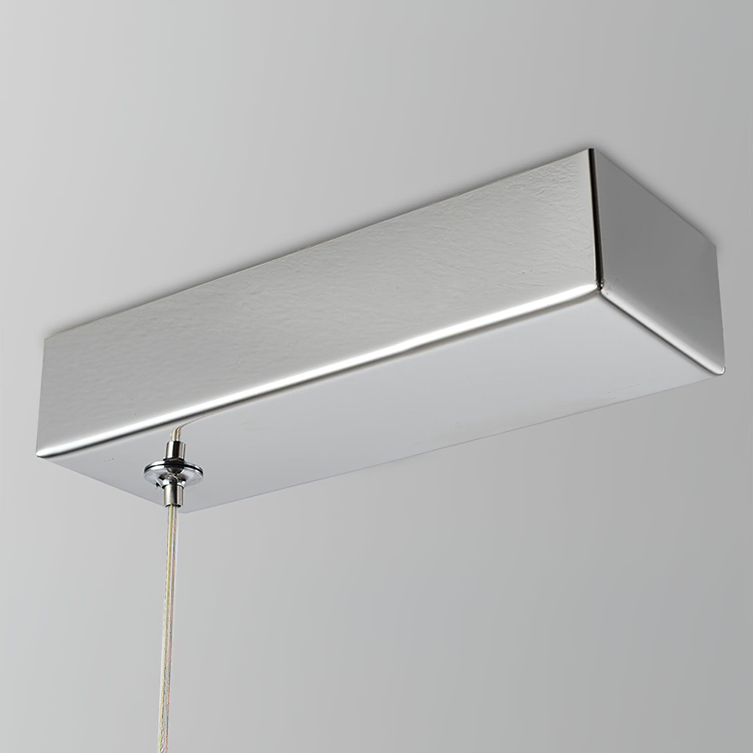 Modern Gand Cascading Acrylic LED Linear Chandelier Chrome Metal Ceiling Hanging Light Fixture