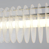 Modern Gand Cascading Acrylic LED Linear Chandelier Chrome Metal Ceiling Hanging Light Fixture