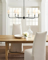 Modern Gasolier Large Candle Style Chandelier with Fabric Tapered Lampshades for Living Room