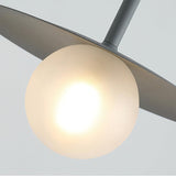 Modern Gea Swing Arm Wall Lamp with Frosted Glass Shade and Adjustable Iron Frame for Indoor Lighting