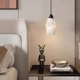 Modern Geometric Alabaster and Brass Pendant Light for Contemporary Home Interiors