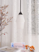 Modern Geometric Alabaster and Brass Pendant Light for Contemporary Home Interiors