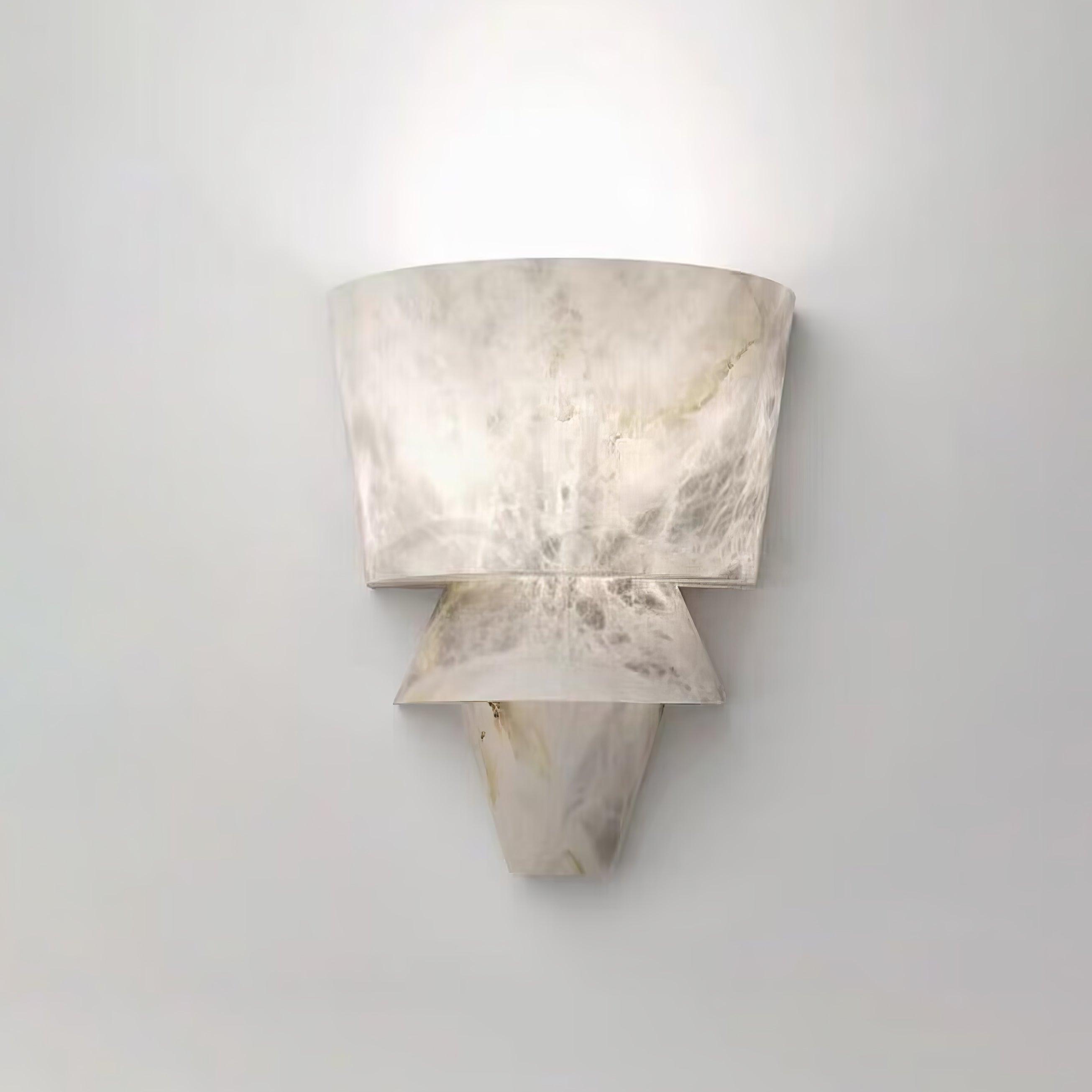 Modern Geometric Alabaster Sconce Wall Light LED Indoor Uplight Bracket Fixture