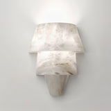 Modern Geometric Alabaster Sconce Wall Light LED Indoor Uplight Bracket Fixture