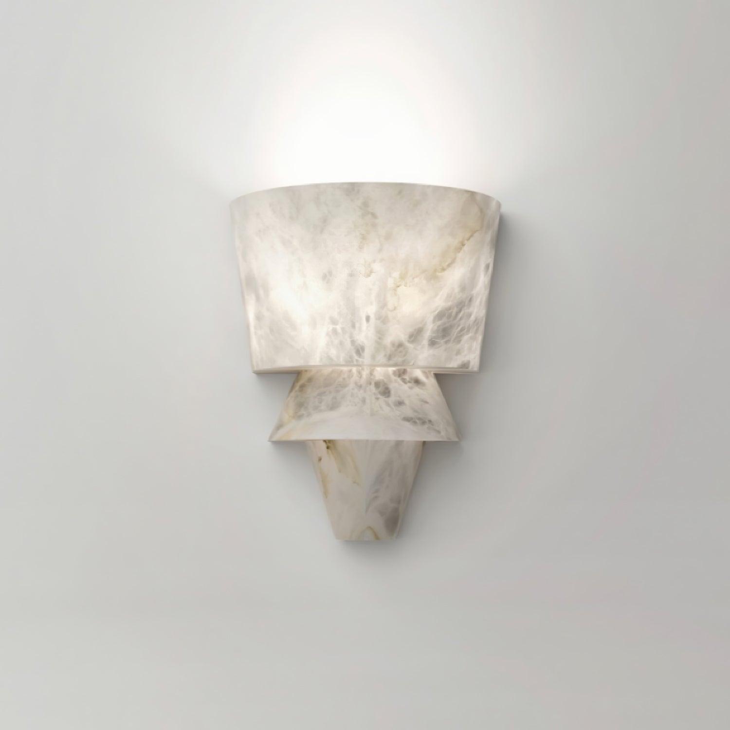 Modern Geometric Alabaster Sconce Wall Light LED Indoor Uplight Bracket Fixture